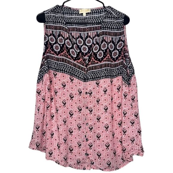 🔸BUNDLE ONLY🔸|EUC| LUCY & LAUREL Boho Sleeveless Top - Picture 1 of 6